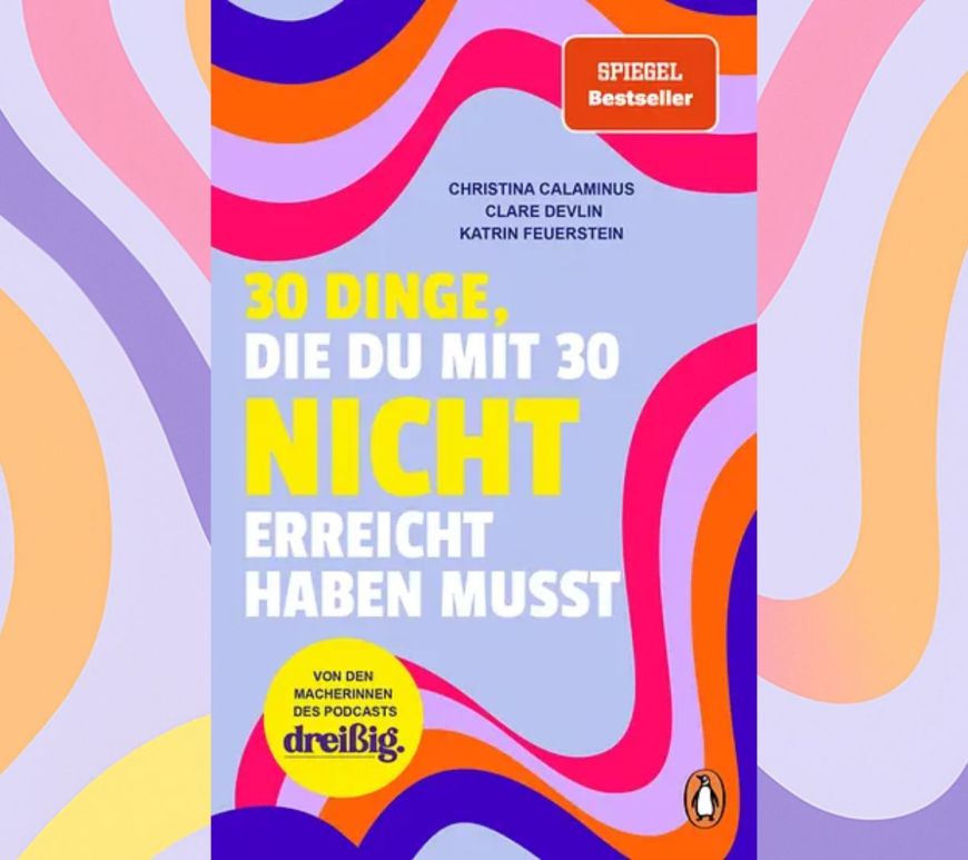 Cover des Buches 30 Dinge vor buntem Hintergrund